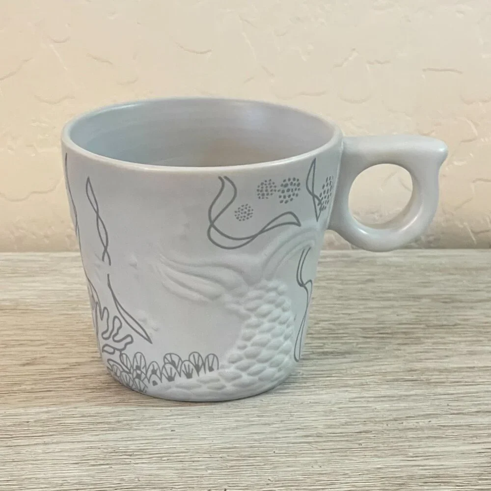 Starbucks Mermaid Tail Mug Cup Ocean Gray 2016